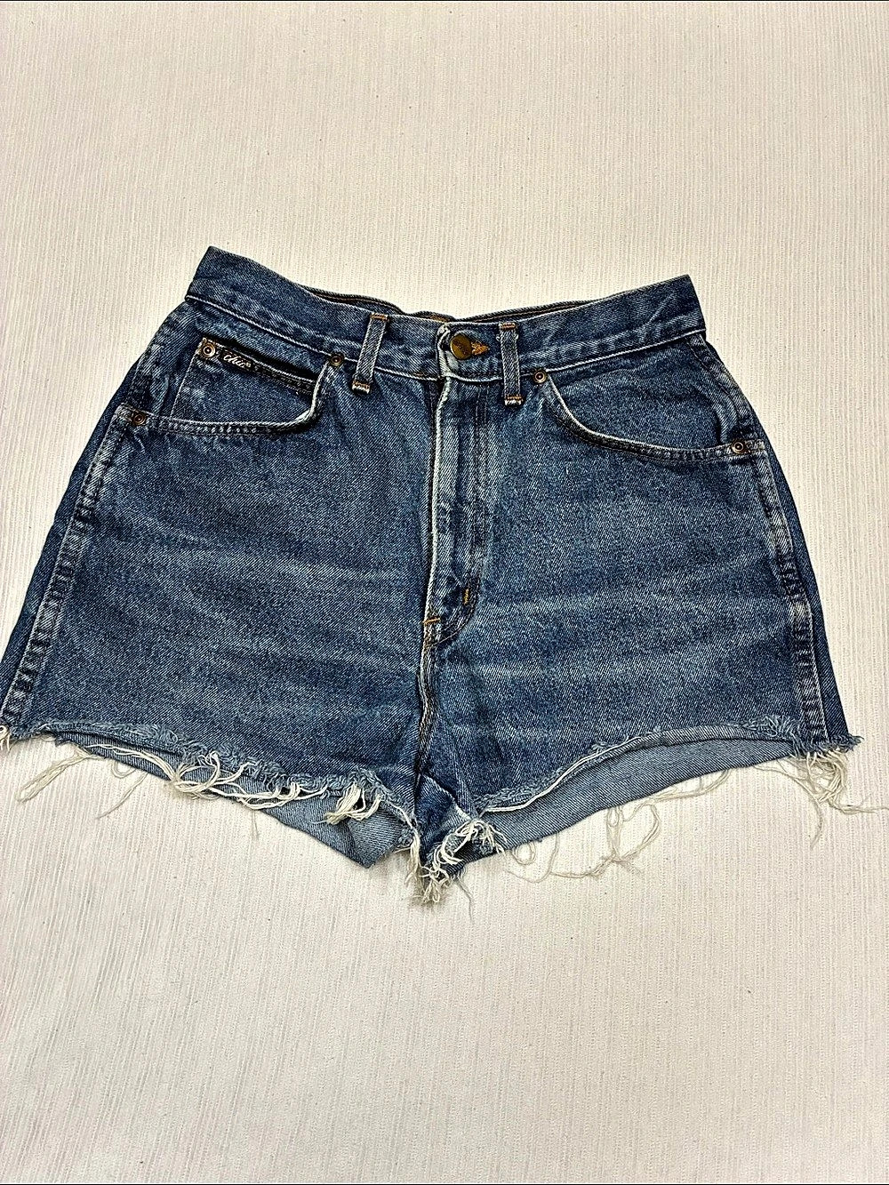 Vintage Chic Women's Blue Denim Jean Shorts